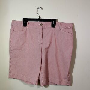 Lands' End Pink Striped Women's Shorts